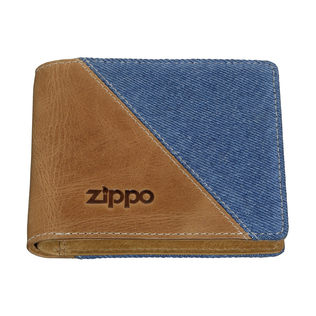Mens Wallet Denim Blue Tan