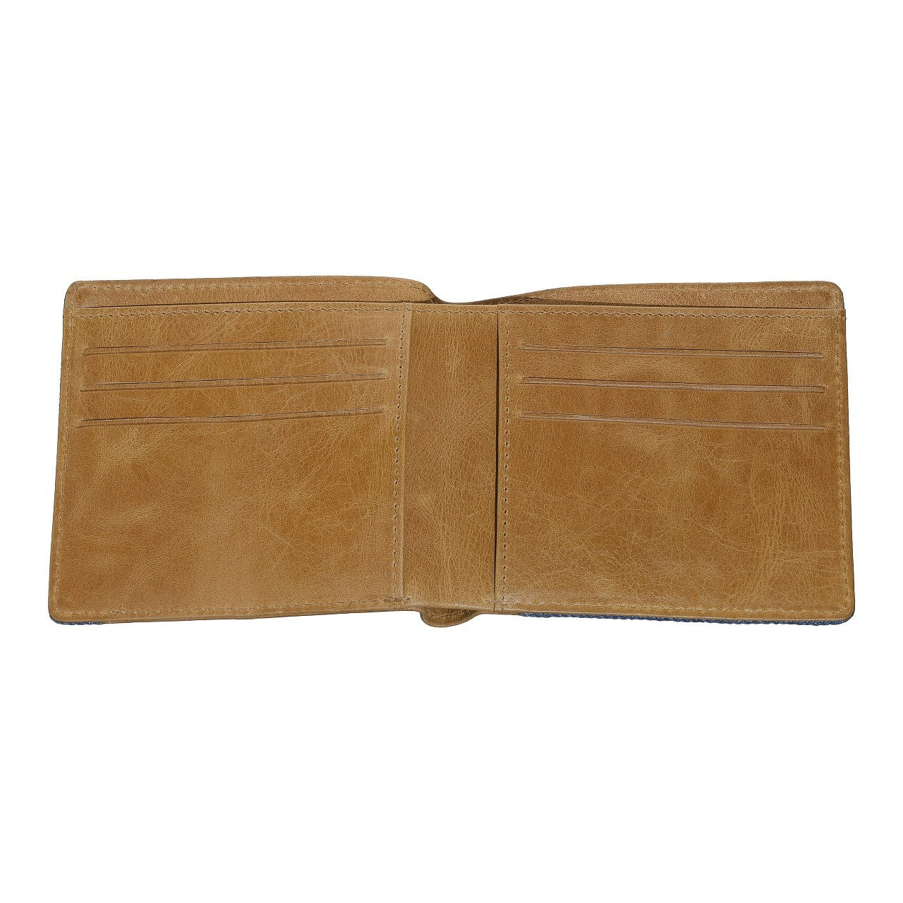 Mens Wallet Denim Blue Tan