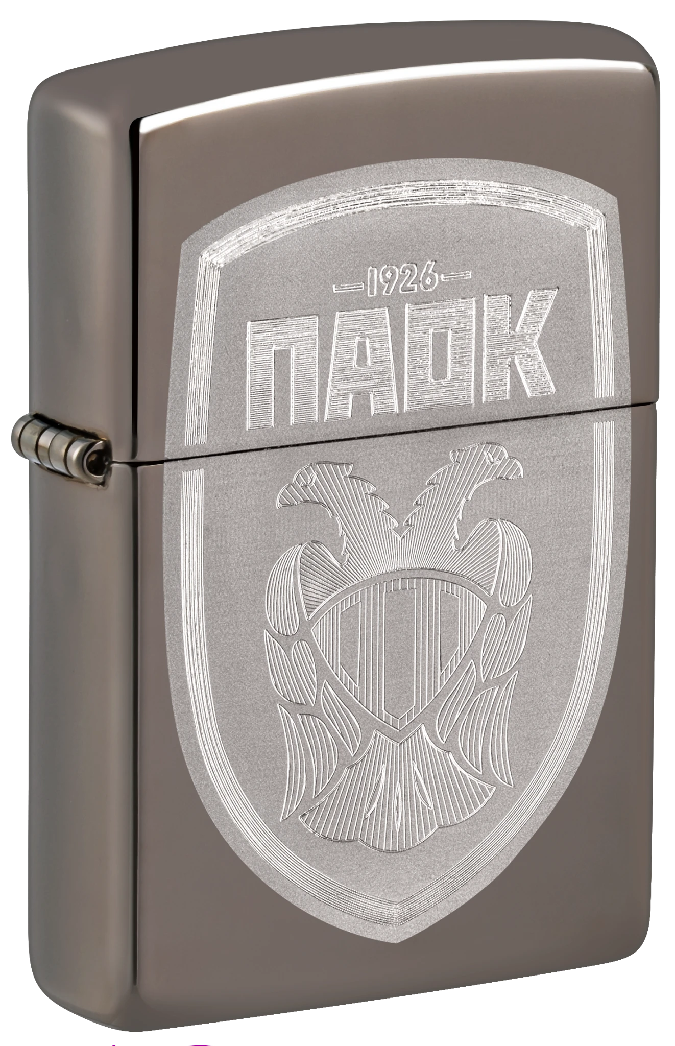 PAOK Sheild Laser Zippo