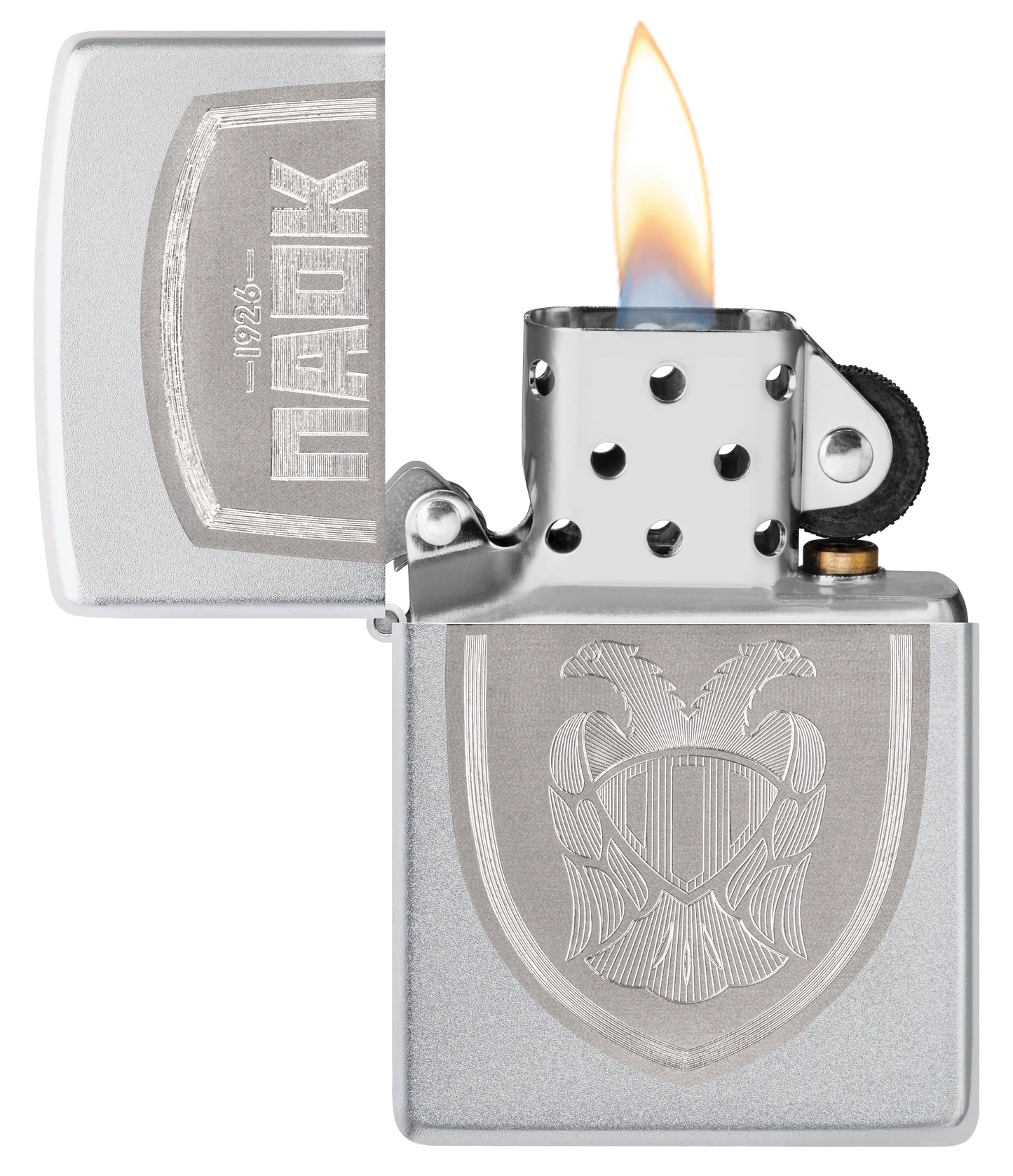PAOK Sheild Laser Zippo