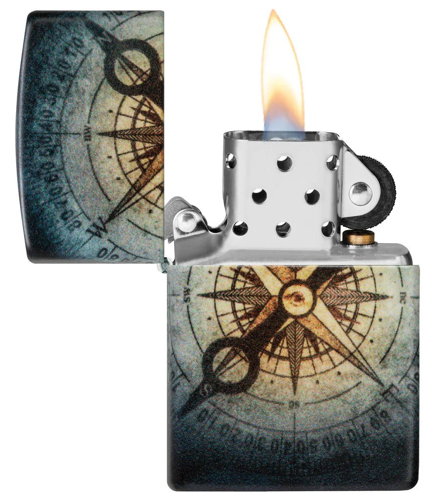 Compass Ghost Design Zippo
