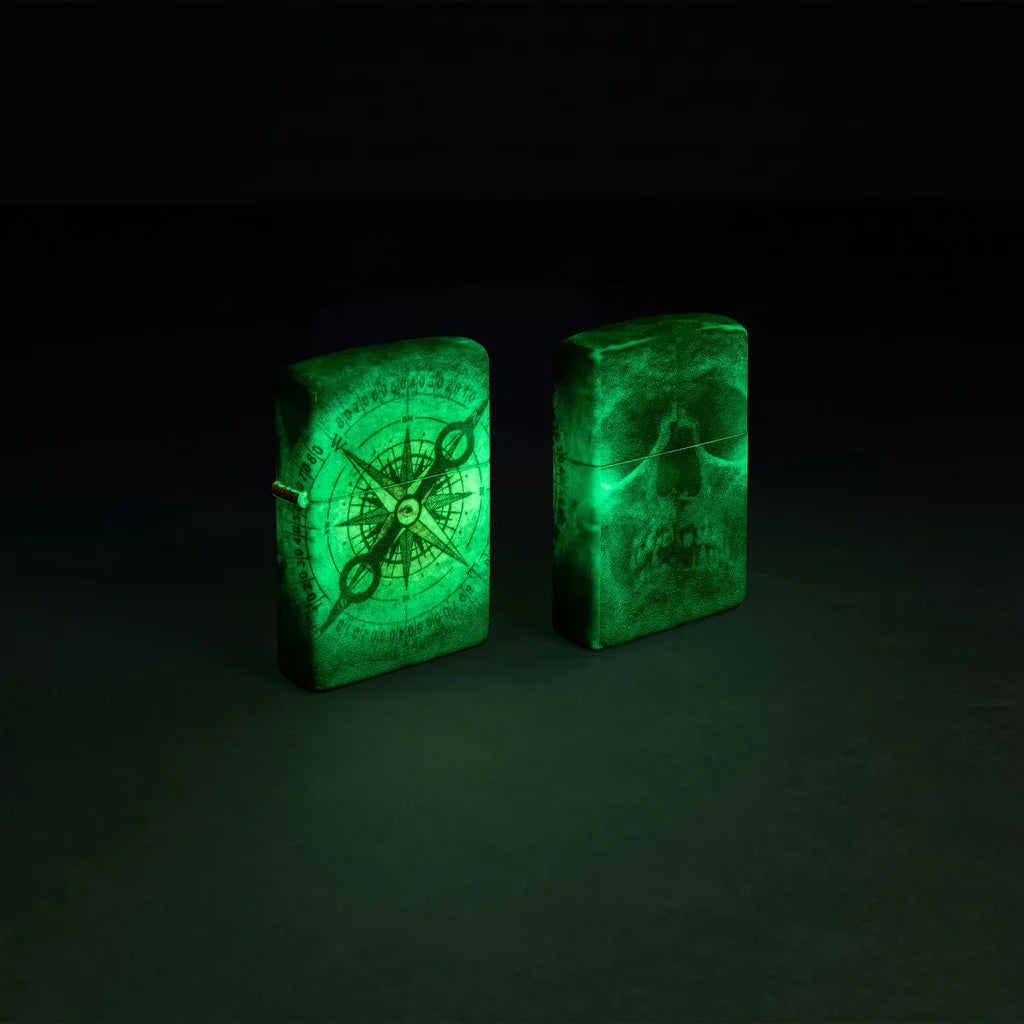 Compass Ghost Design Zippo