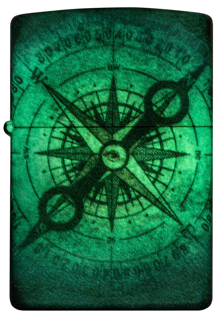 Compass Ghost Design Zippo