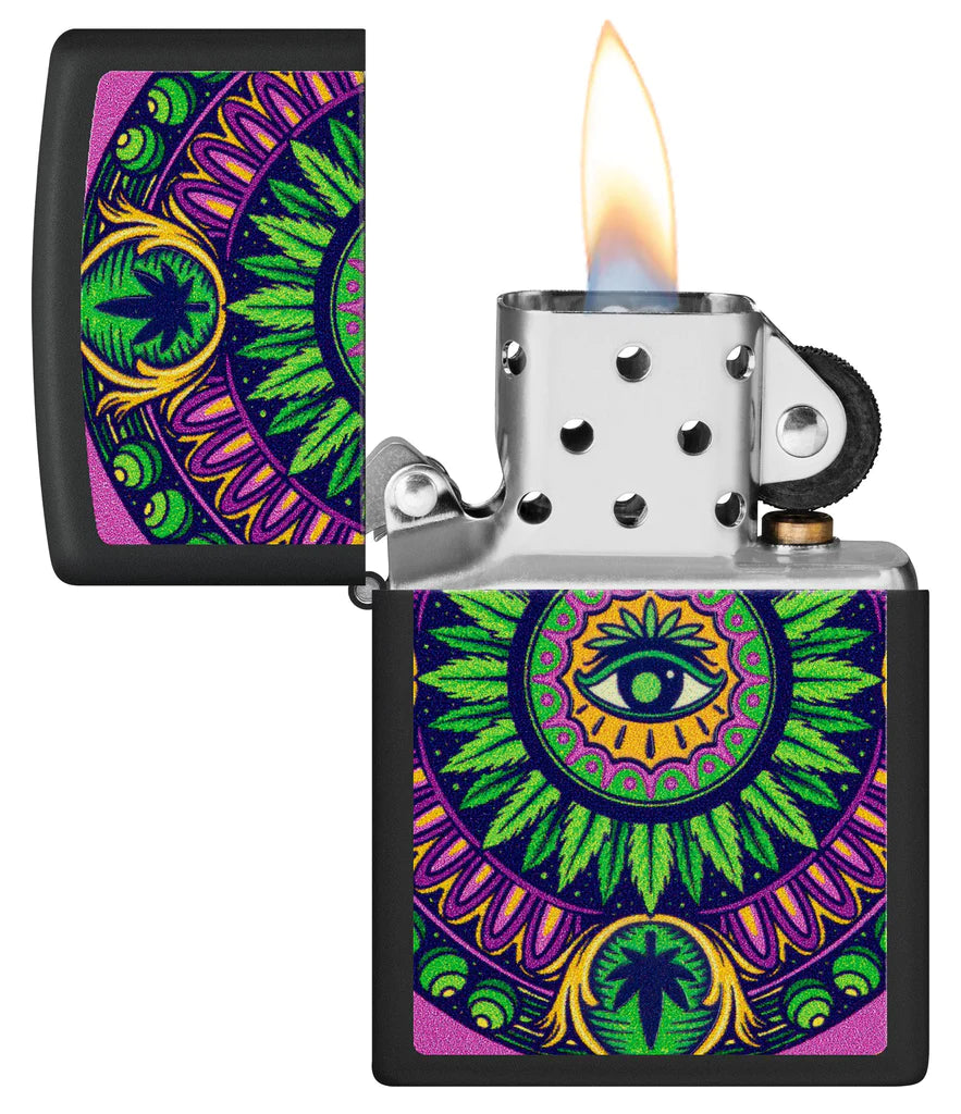 Cannabis Pattern Design Zippo