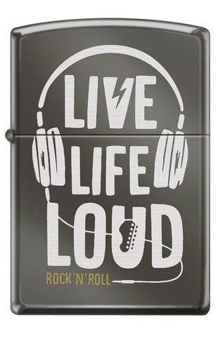 Live Life Loud Design Zippo