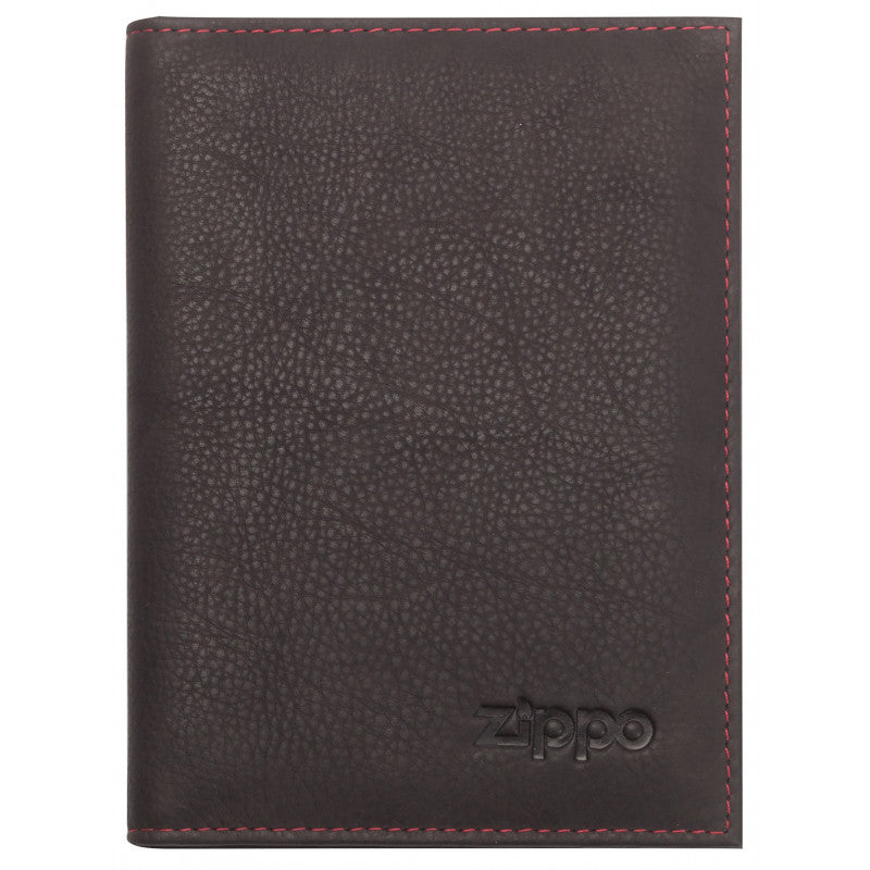 Leather Credit Card Wallet Mocca Zippo