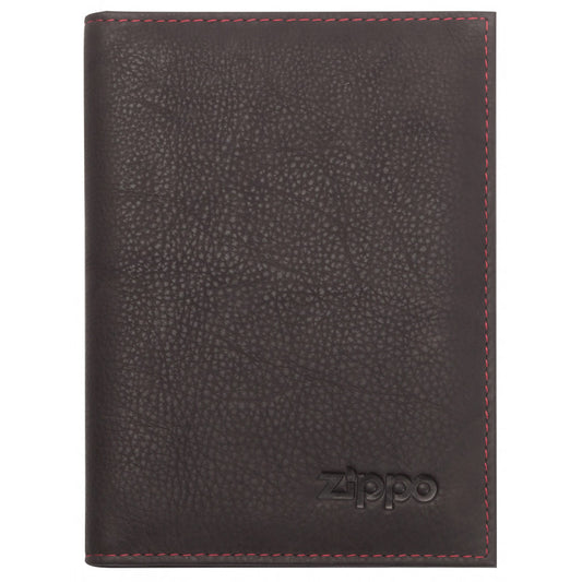 Leather Credit Card Wallet Mocca Zippo