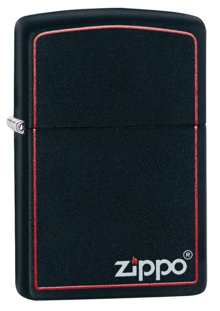 218ZB, Classic Black and Red Zippo, Color Image, Black Matte, Classic Case