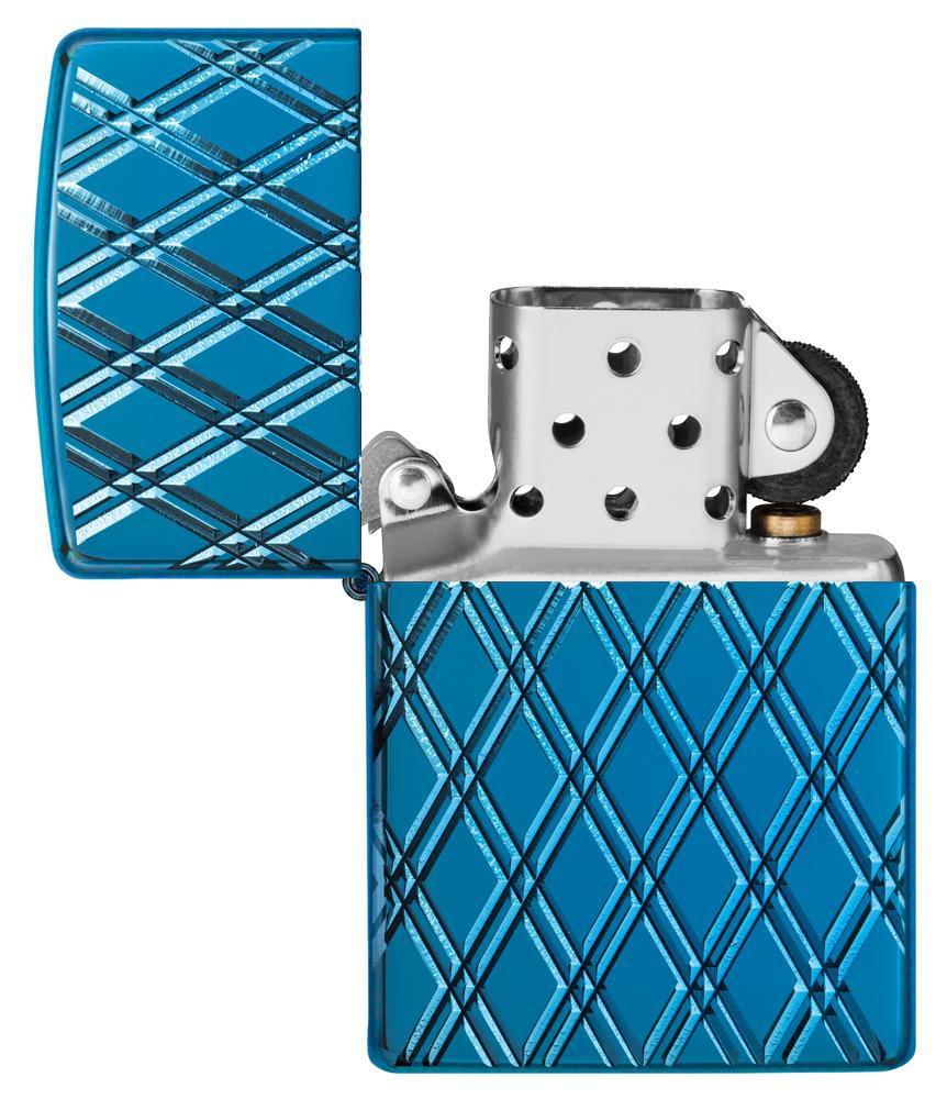 Armor® High Polish Blue Diamonds with its lid open and unlitl