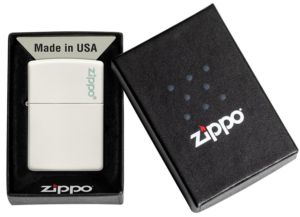 Classic Glow In The Dark Zippo Logo Windproof Lighter in its packaging