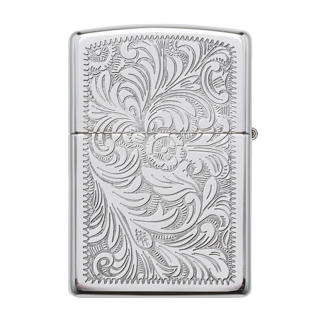 High Polish Chrome Venetian Design with Initial Pane Back View