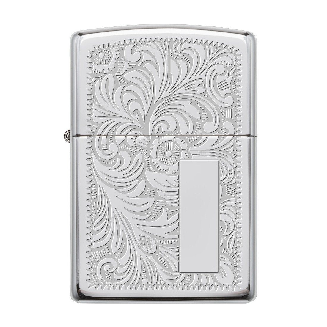High Polish Chrome Venetian Design with Initial Pane Front View