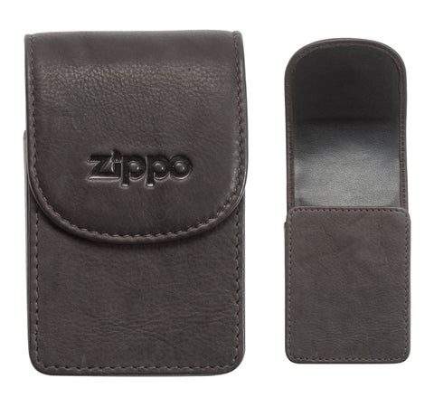 Leather Black Cigarette Case Zippo