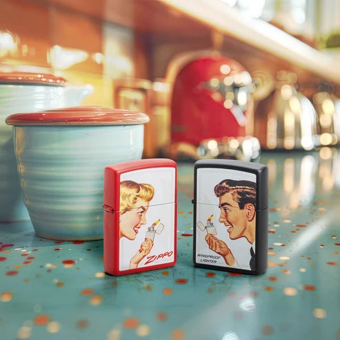 Vintage Ad Lighter Set