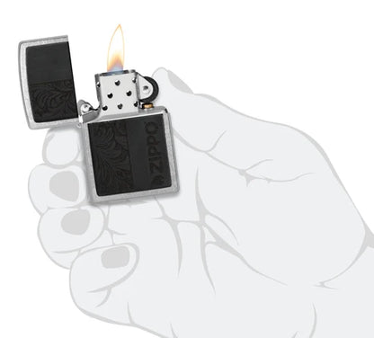 Black Leather Emblem - Zippo Design