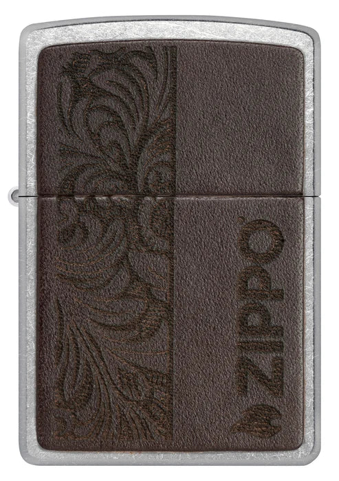 Brown Leather Emblem - Zippo Design