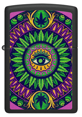Cannabis Pattern Design Zippo