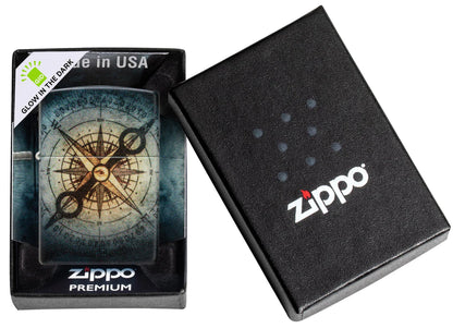 Compass Ghost Design Zippo