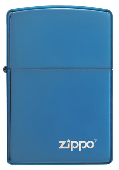 Classic High Polish Blue Zippo Logo