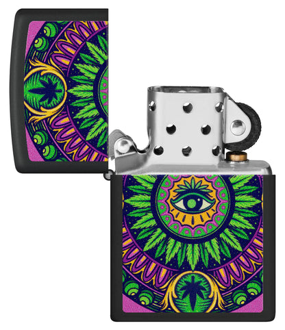 Cannabis Pattern Design Zippo
