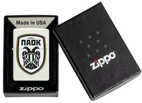 PAOK Black Logo Zippo