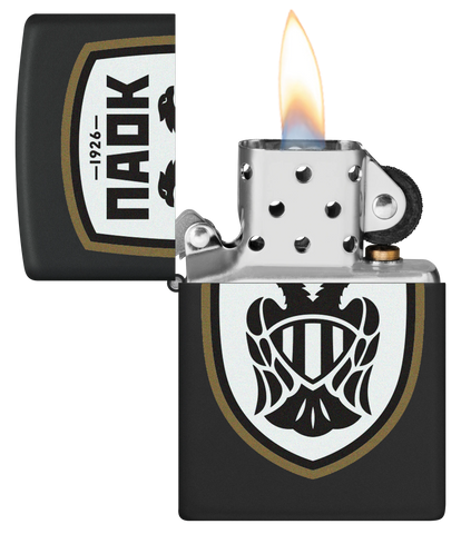 PAOK Black Logo Zippo