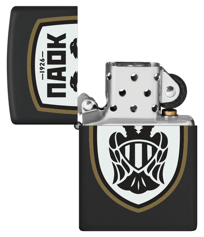 PAOK Black Logo Zippo