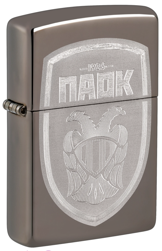 PAOK Sheild Laser Zippo