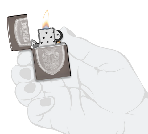 PAOK Sheild Laser Zippo