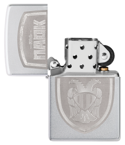 PAOK Sheild Laser Zippo