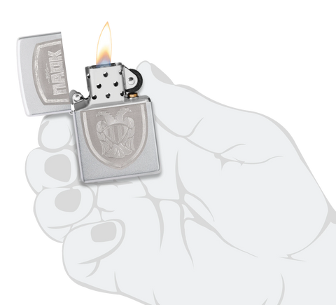 PAOK Sheild Laser Zippo