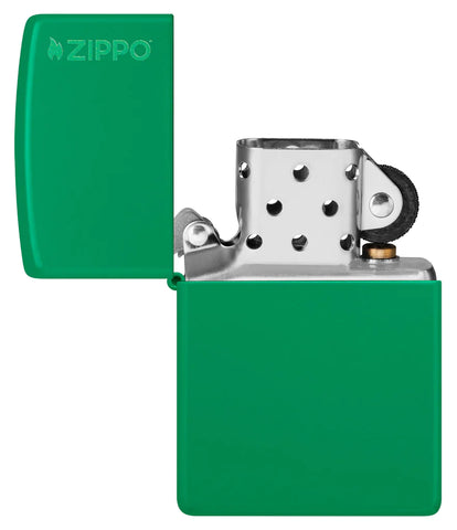 Grass Green Matte Zippo Logo