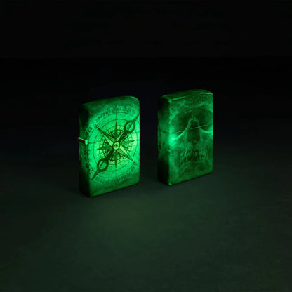 Compass Ghost Design Zippo