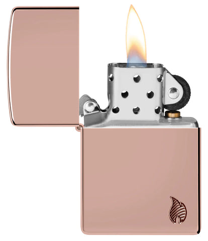 Armor® High Polish Rose Gold Flame Design