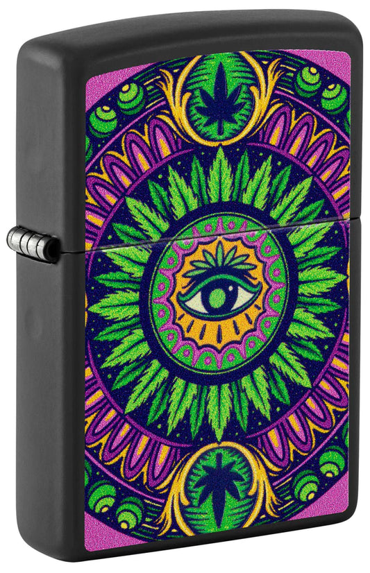 Cannabis Pattern Design Zippo