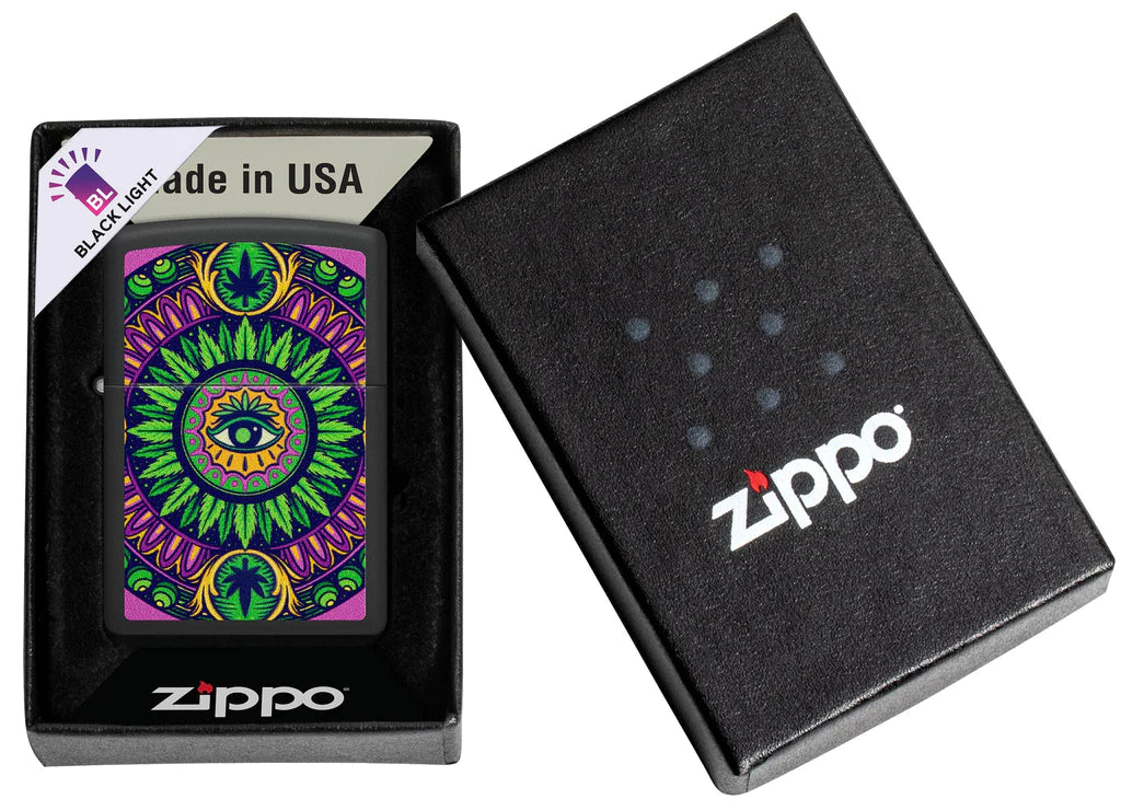 Cannabis Pattern Design Zippo