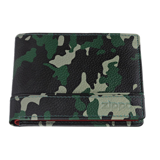 Wallet Camo Green ID Zippo