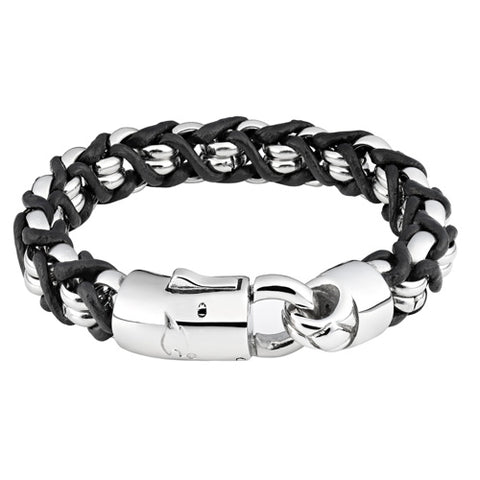 Leather Steel Bracelet