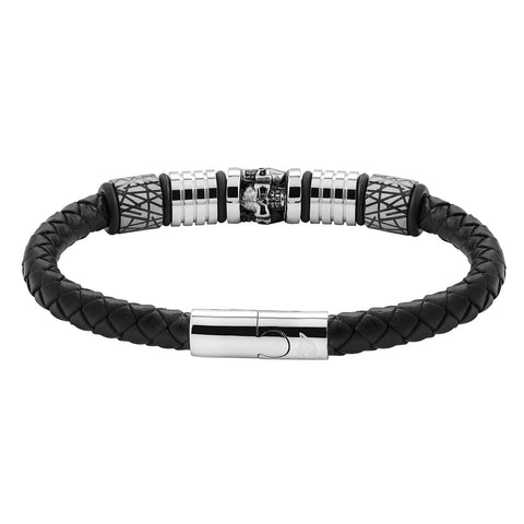 Five Charms Leather Bracelet