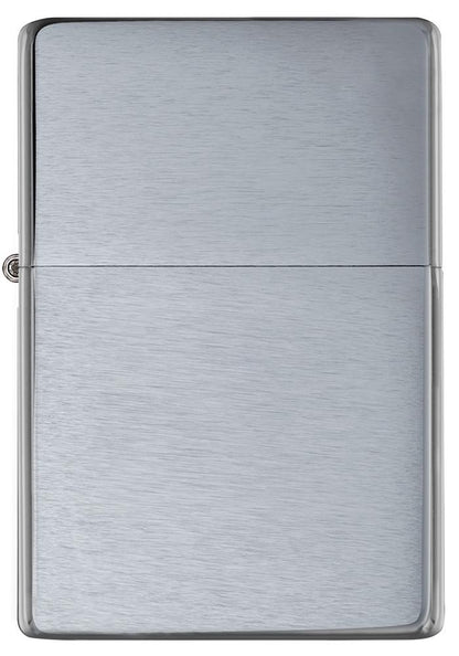 Brushed Chrome Vintage Windproof Lighter Front View