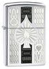 Intricate Ace of Spades High Polish Chrome Windproof Lighter 3/4 View