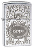 Front shot of Crown Stamp Windproof Lighter standing at a 3/4 angle