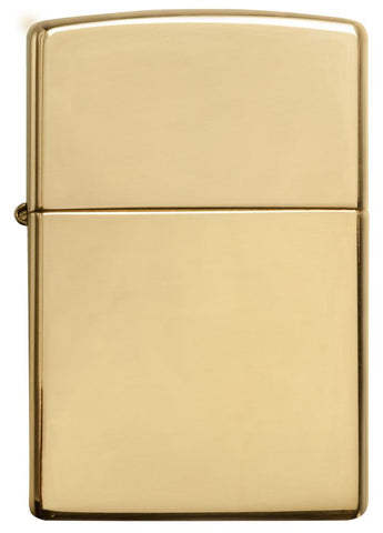Front shot of Classic High Polish Brass Windproof Lighter