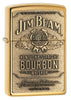 Jim Beam Bronze Bourbon Whiskey Emblem High Polish Brass Windproof Lighter 3/4 View