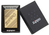 29625 Zippo Coiled Deep Carve Engraving on a High Polish Brass Lighter - Packaging