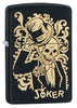 29632 Joke Skeleton Tipping Hat with Bronze Swirls on Black Matte Lighter