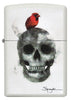 Steven Spazuk Art Skull and Bird Windproof Lighter Front View