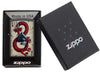 Dragon Ace Design Black Matte Windproof Lighter in its packaging
