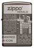 Zippo Newsprint Design Windproof Lighter Front View