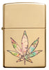 Front of Pot Leaf Fusion Design Windproof Lighter